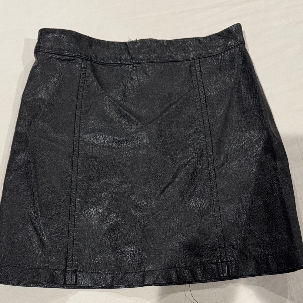Art Class Black Faux Leather Skirt